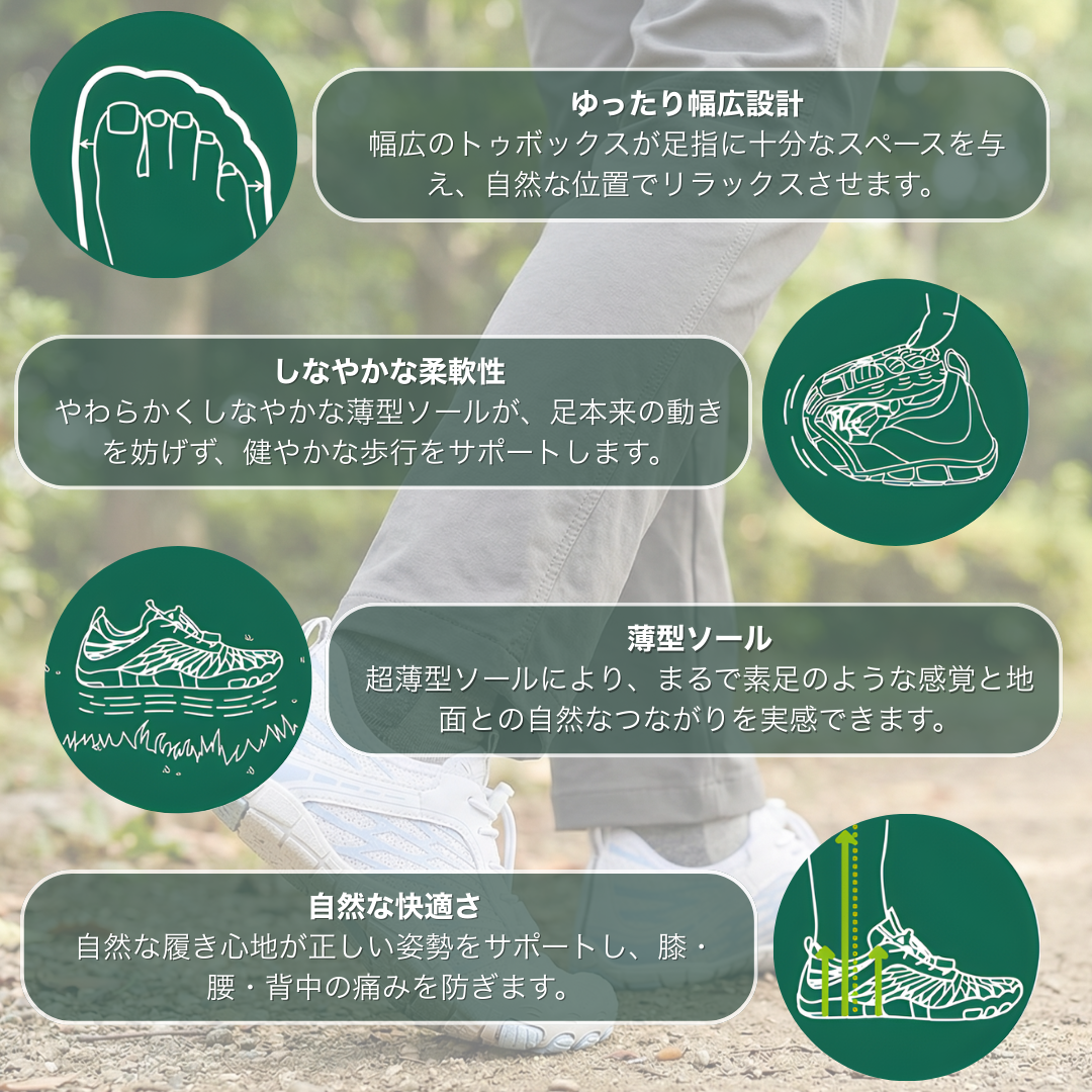 Ashiora Pro – 一日中快適＆痛みゼロのベアフットシューズ