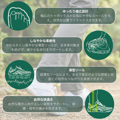 Ashiora Pro – 一日中快適＆痛みゼロのベアフットシューズ